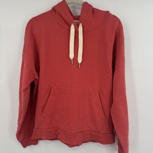 Outerknown Hoodie Mens Small Red Organic Cotton Lyocell Pullover Second Spin New